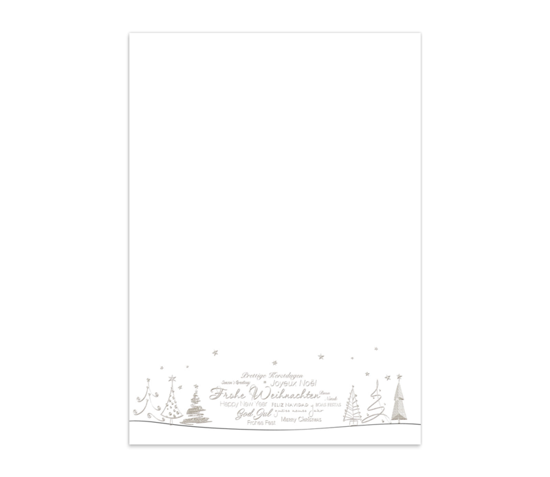 Weihnachtsgruß in Silber