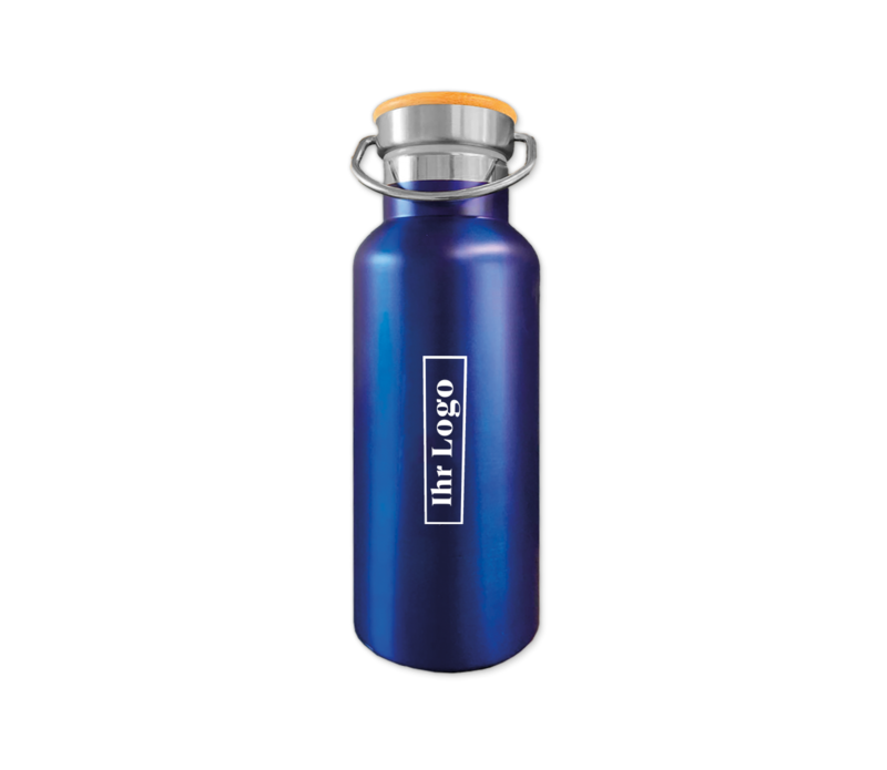 Trinkflasche in Blau