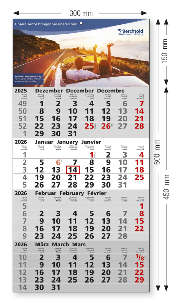 4-Monats-Kalender