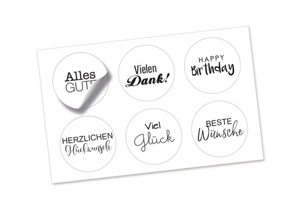 Glückwunsch Sticker-Set