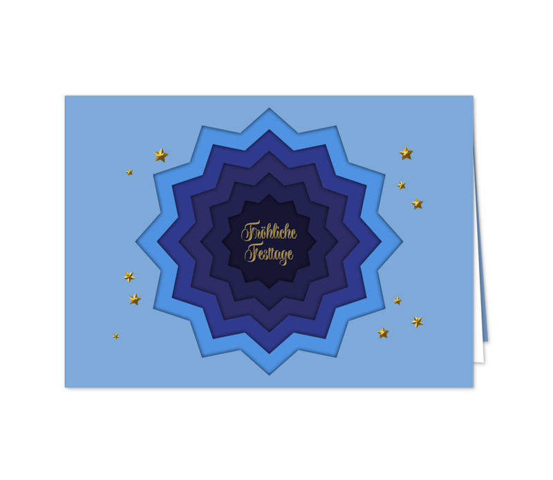Schattenstern in Blaustufen