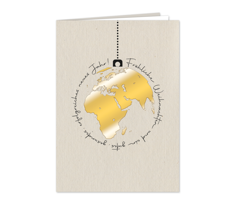 Globus-Kugel in Gold