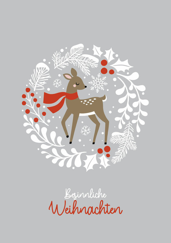 Bambi mit rotem Schal