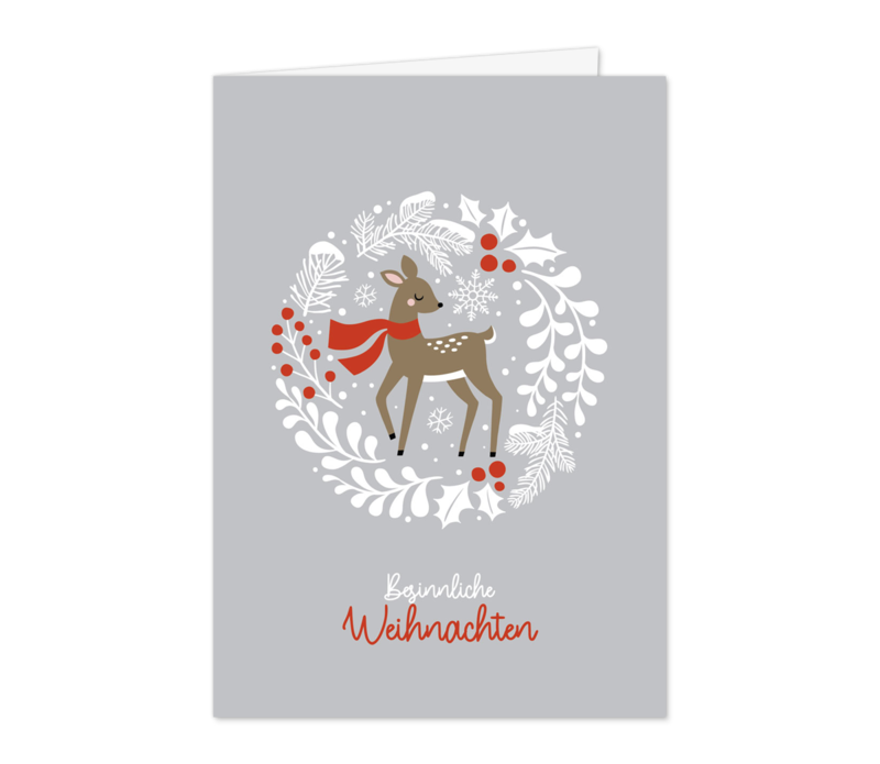 Bambi mit rotem Schal