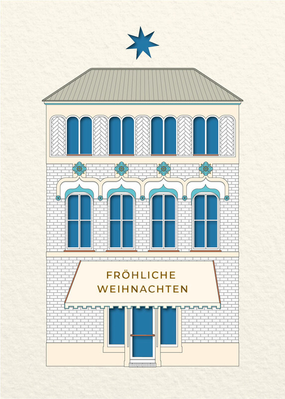 Weihnachtliche Beleuchtung - Blau