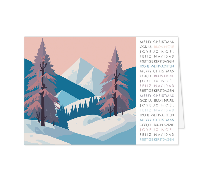 Winterlandschaft in Rosé