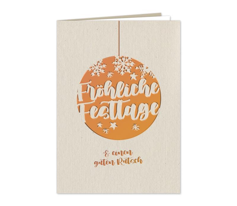 Moderne Kugel mit Schriftzug