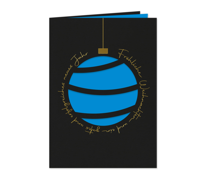 Gestanzte Weihnachtskugel - BLAU