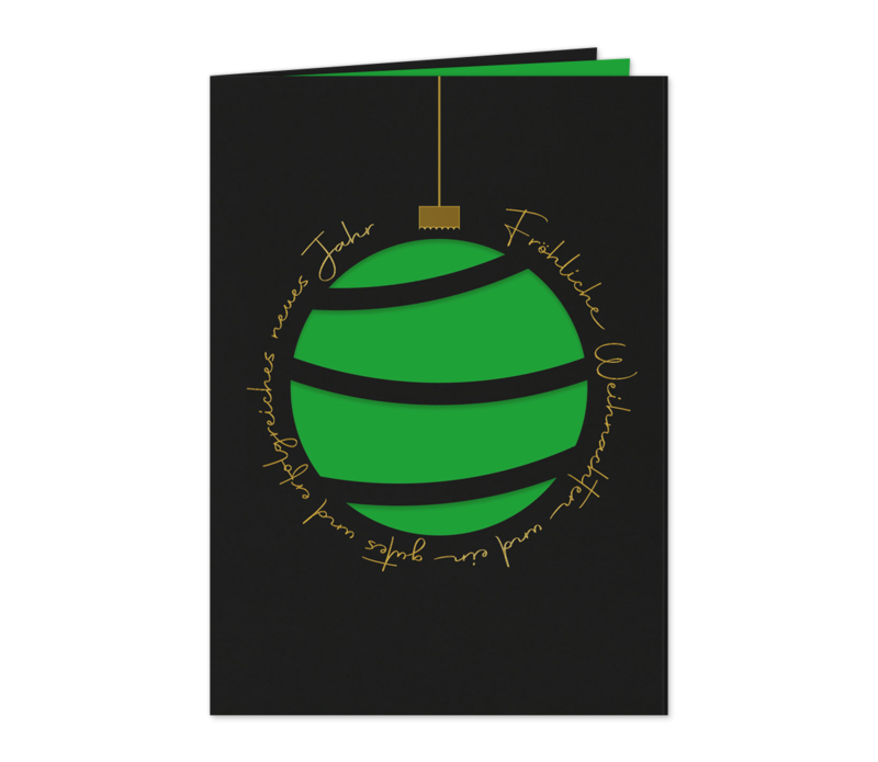 Gestanzte Weihnachtskugel - GRÜN