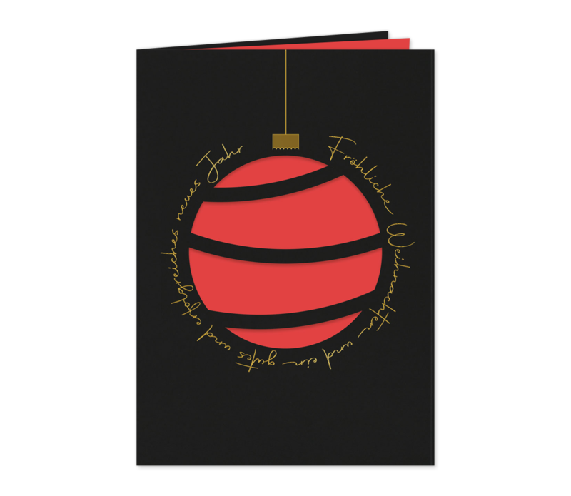 Gestanzte Weihnachtskugel - ROT