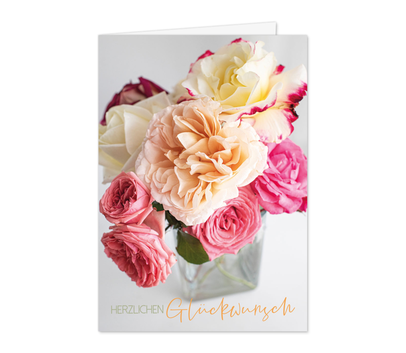 Pastellige Rosen in der Vase