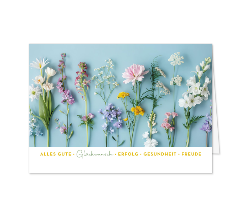 Wiesenblumen aufgereiht