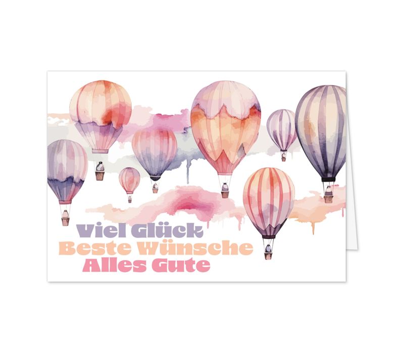 Ballons in zartem Aquarell
