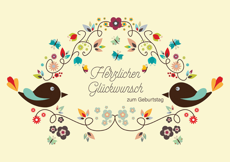 Romantische Vogelgirlande