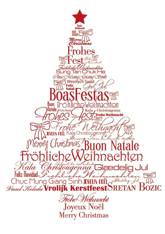 Typografischer Weihnachtsbaum