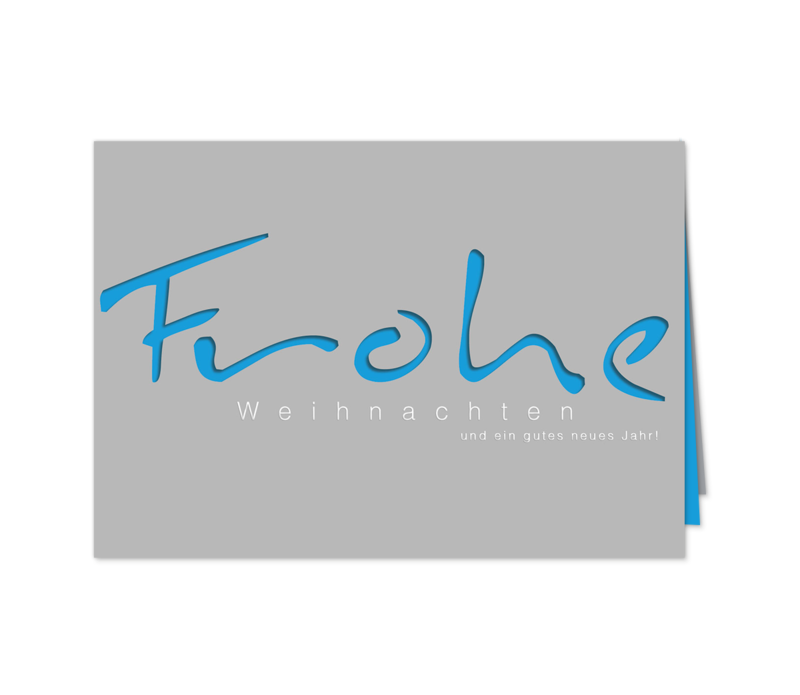 Frohe Weihnachten - Blau