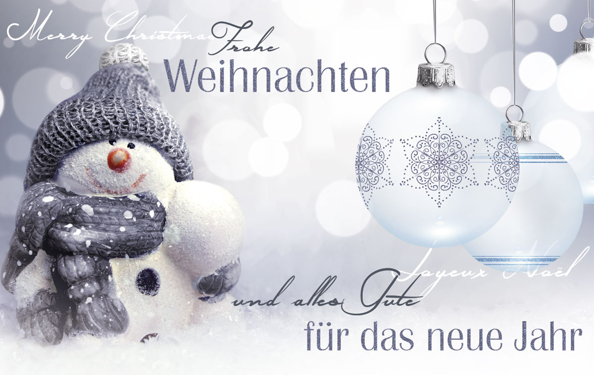 Sympathischer Schneemann - Außergewöhnliche Weihnachtskarten für Firmen