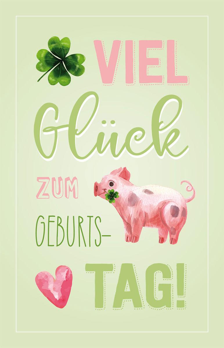 Glücksschwein Geschmackvolle Glückwunschkarten für Firmen