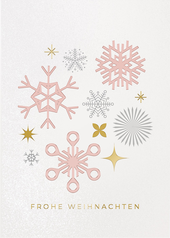 Weihnachtskarte: Galaktische Sterne in Pastell