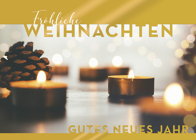 Grußkarte: Teelichter-Meer