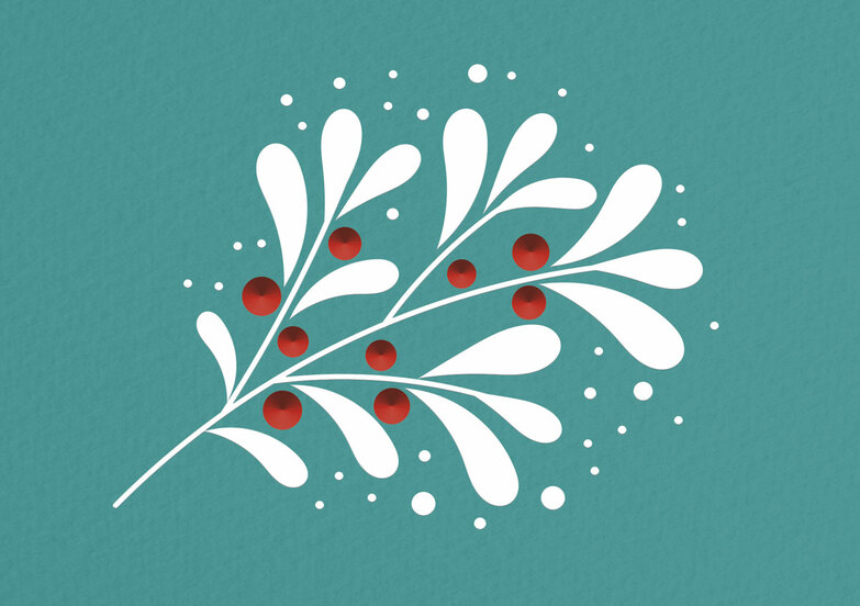 Grußkarte: Edle Winterbeeren