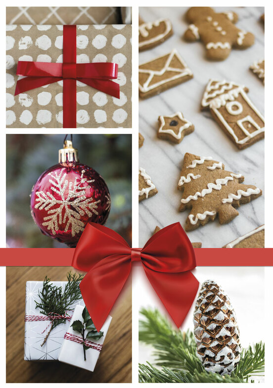 Grußkarte: Impressionen zur Weihnachtszeit