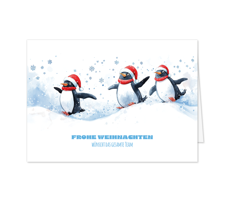 Karte: Lustiges Pinguin Trio