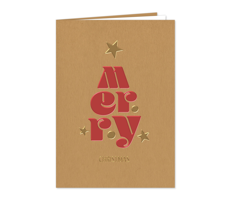 Karte: Merry Christmas in Bold