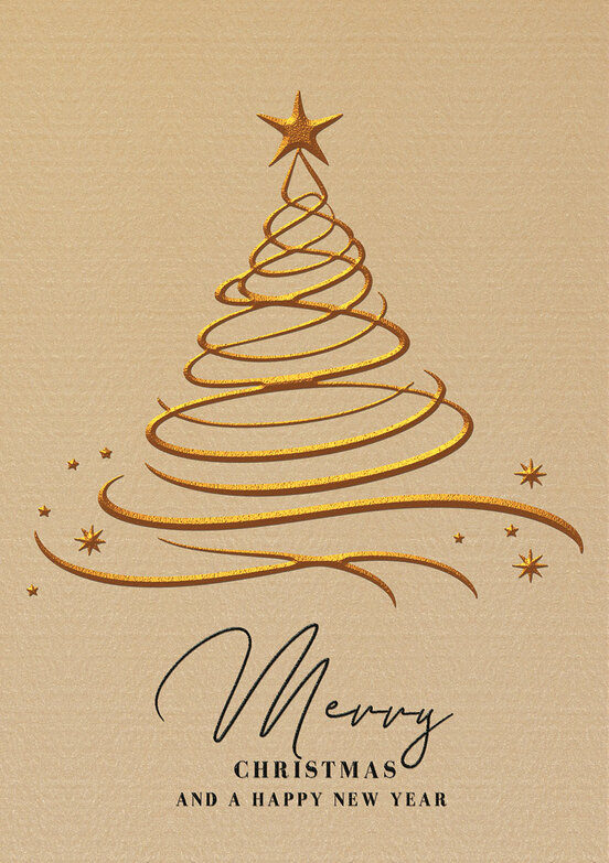 Weihnachtskarte: Swinging Christmastree