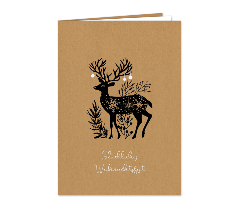 Karte: Nordischer Hirsch mit Schmuck