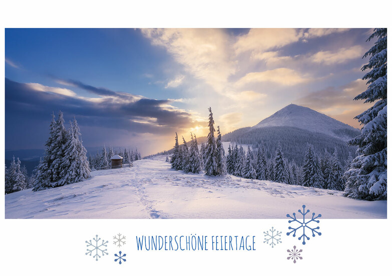 Weihnachtskarte: Weiter Blick