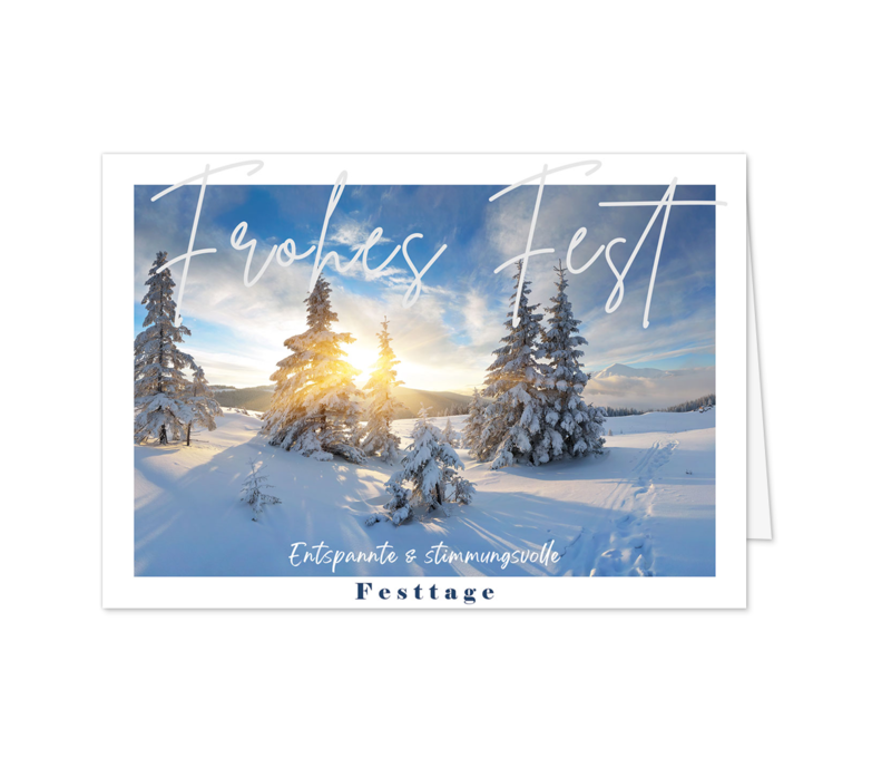 Karte: Frostiger Sonnenaufgang