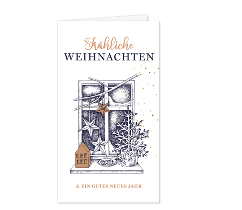 Karte: Weihnachtsfenster
