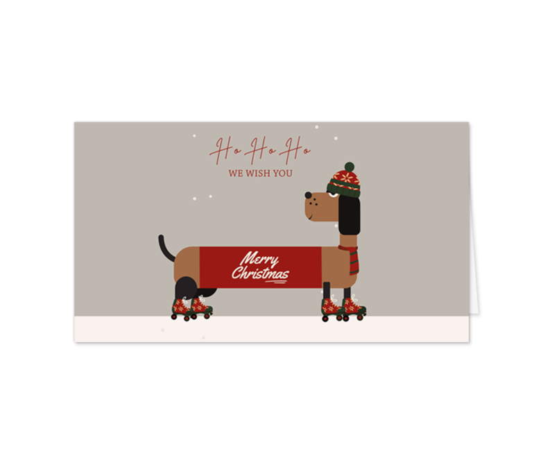 Karte: Weihnachtsdackel
