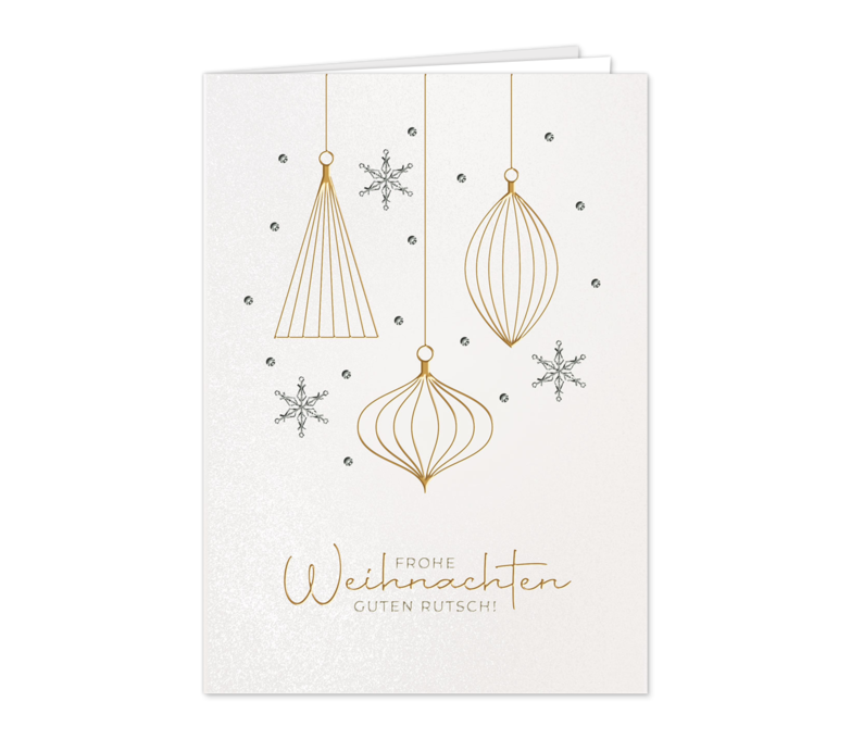 Karte: Eleganter Weihnachtsschmuck