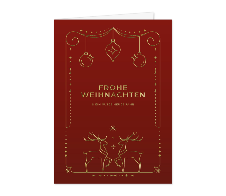 Karte: Goldenes Hirschmuster
