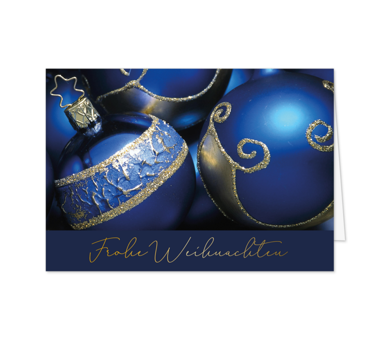 Karte: Blaues Kugelarrangement