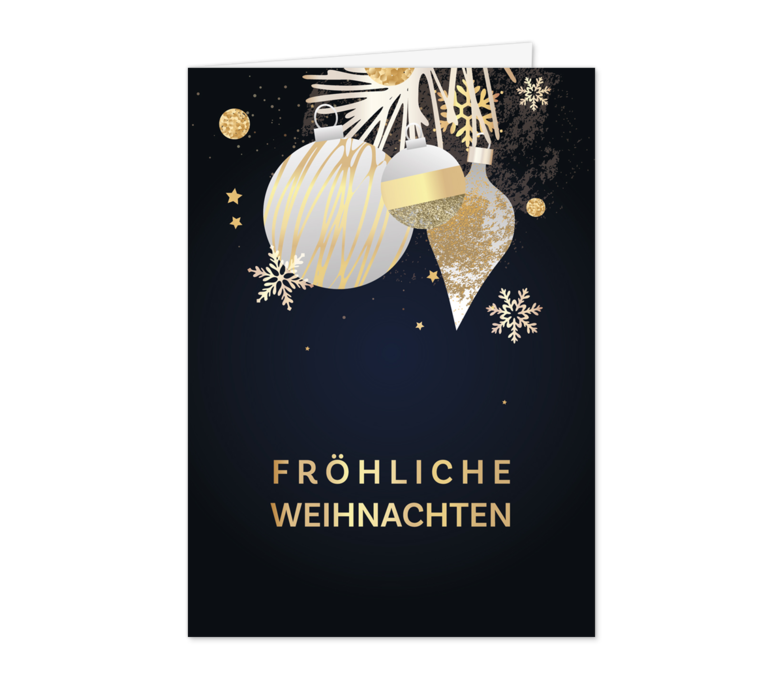 Karte: Stylischer Weihnachtsschmuck