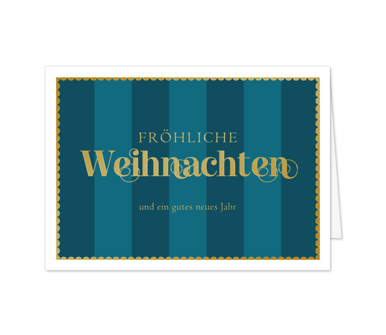 Karte: Weihnachtsgrüße gestreift