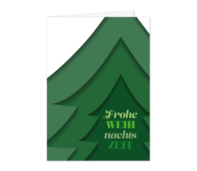 Karte: Dreifacher Tannenbaum