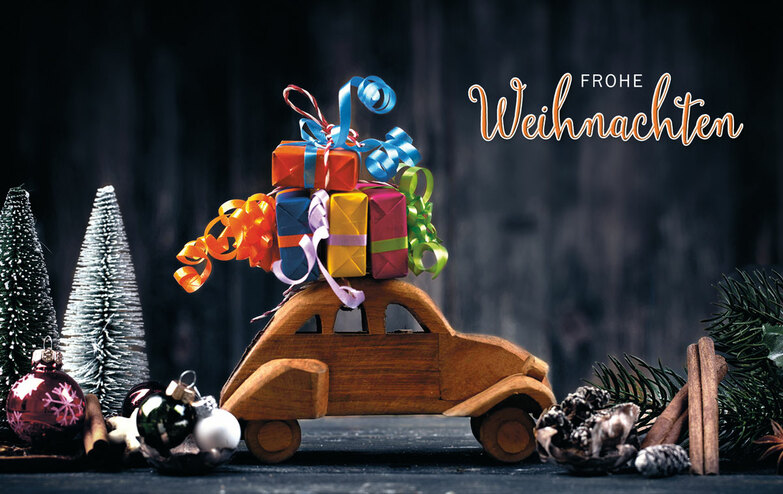 Weihnachtskarte: Xmas Car