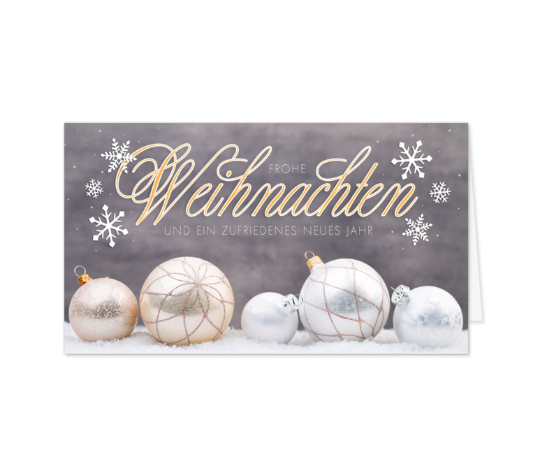 Karte: Stilvolle Christbaumkugeln