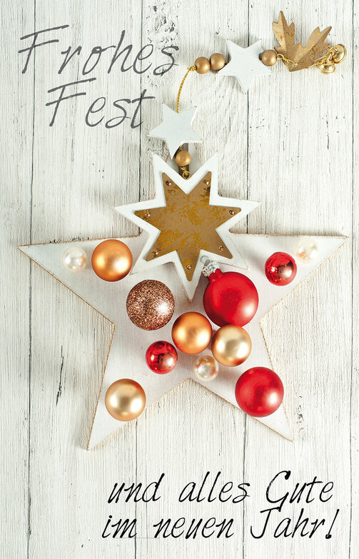 Weihnachtskarte: Festlich mit Stern