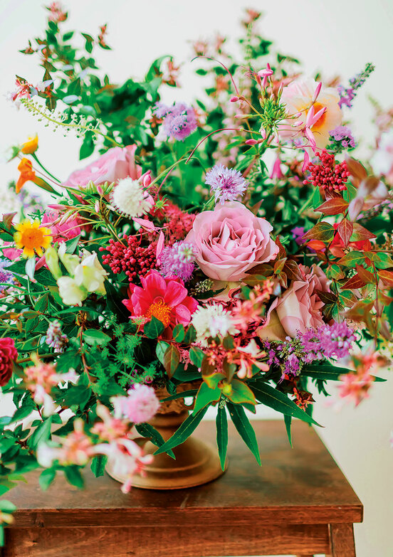 Grußkarte: Klassische Blumenpracht