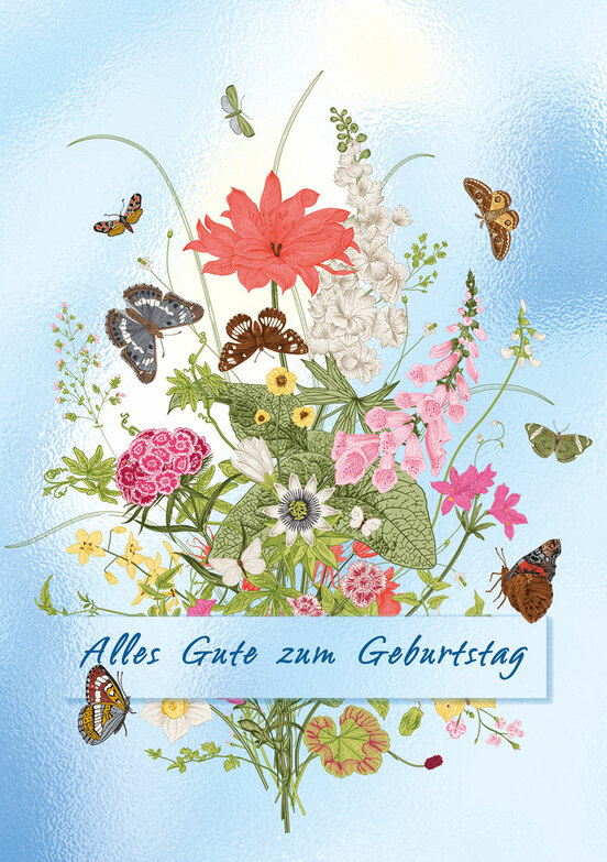 Grußkarte: Feiner Schmetterlingsstrauß