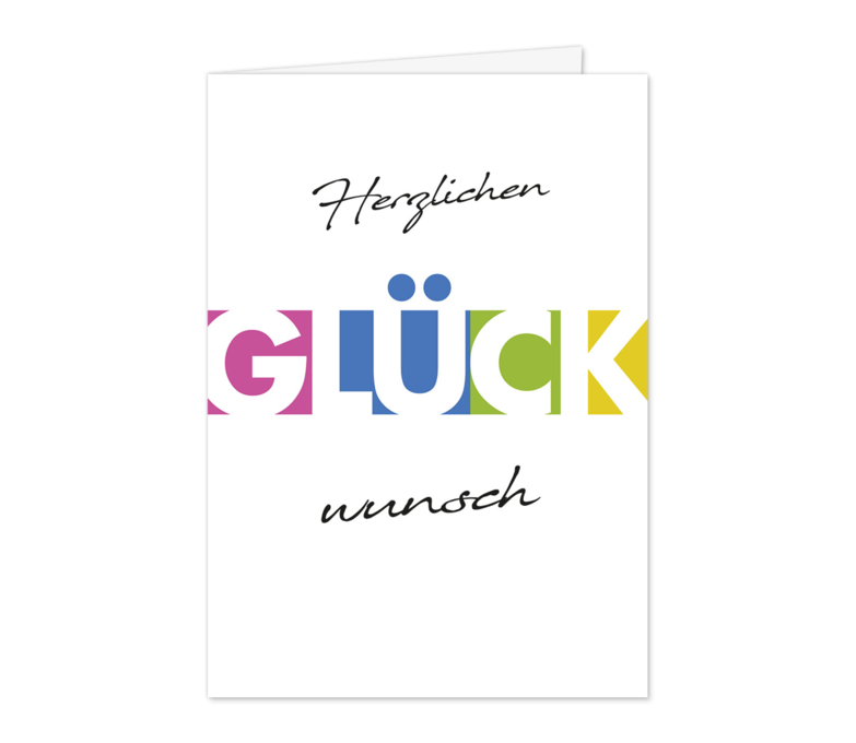 Karte: Buntes Glück