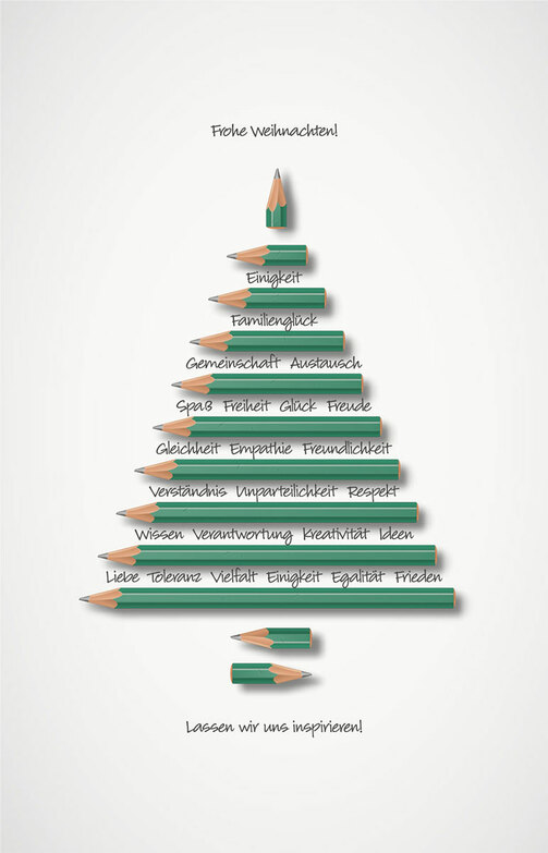 Weihnachtskarte: Frisch gespitzt