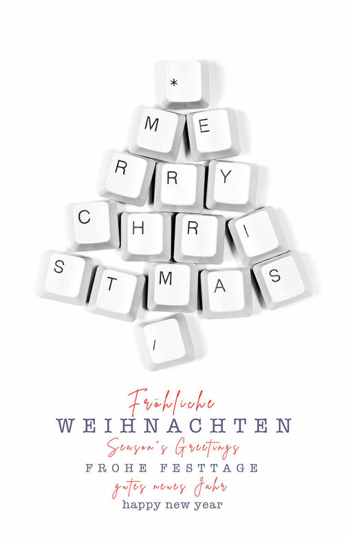 Weihnachtskarte: Eingetippt