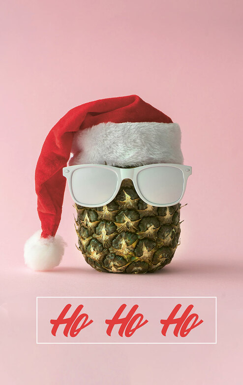 Weihnachtskarte: Ananas Hippster