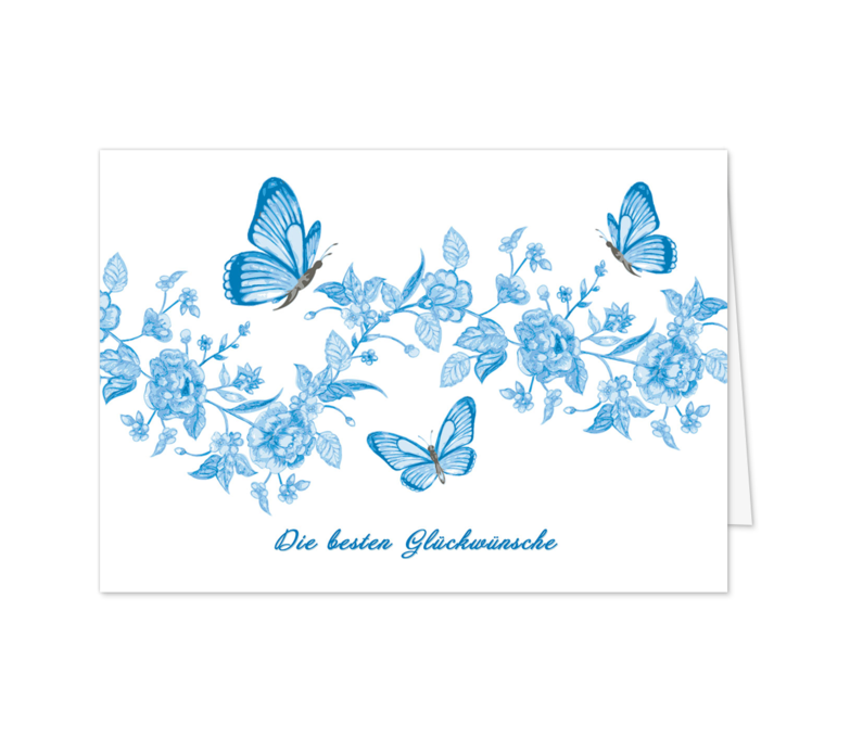 Karte: Schmetterlinge in Blau